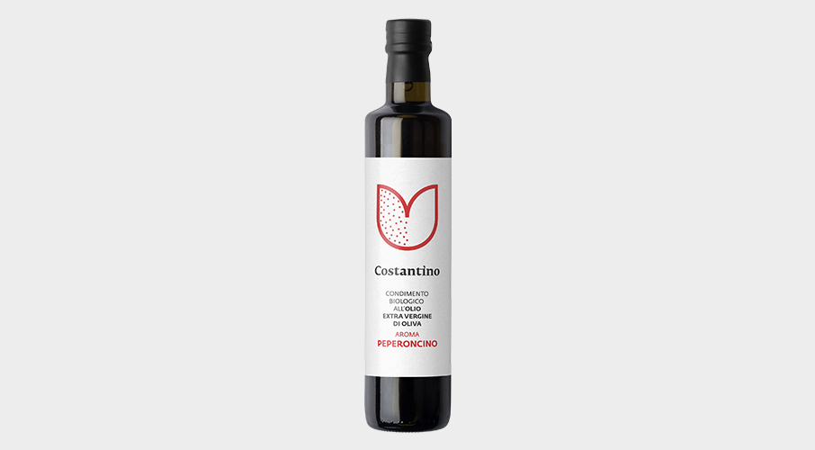Condimento Biologico a base di Olio Extra Vergine d'Oliva e Peperoncino Roggianese - bottiglia 25cl