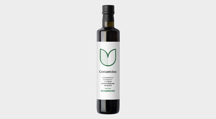 Costantino - Condimento Biologico a base di Olio Extra Vergine d'Oliva e Rosmarino - bottiglia 25cl